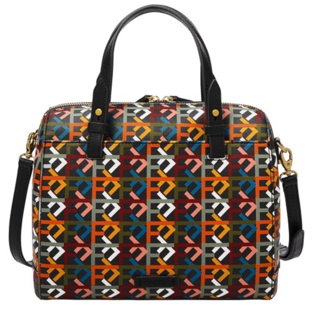 Fossil Rachel Geometric Satchel - Picture 1 of 11